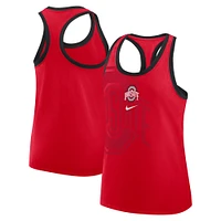 Women's Nike Scarlet Ohio State Buckeyes Primetime Racerback Tri-Blend Tank Top