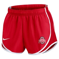 Short Nike Scarlet Ohio State Buckeyes Primetime Tempo Performance pour femme