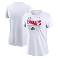 T-shirt Nike blanc pour femme Ohio State Buckeyes College Football Playoff 2025 Cotton Bowl Champions Vestiaire