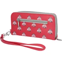 Portefeuille zippé Ohio State Buckeyes pour femme