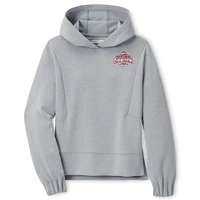 Women's Peter Millar Gray Ohio State Buckeyes College Football Playoff 2024 National Champions Flora Knit Mélange Hoodie