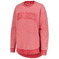 Sweat-shirt Pressbox Scarlet Ohio State Buckeyes Ponchoville pour femme