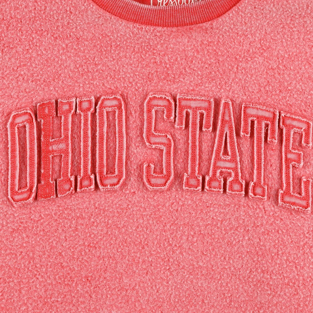 Women's Pressbox  Scarlet Ohio State Buckeyes Ponchoville Pullover Sweatshirt