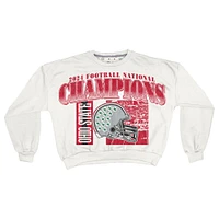 Women's Pressbox  White Ohio State Buckeyes College Football Playoff 2024 National Champions Zone Oversized Sweatshirt