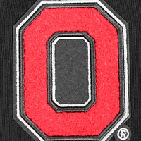 Women's Pro Standard Black Ohio State Buckeyes Cropped Pullover Hoodie