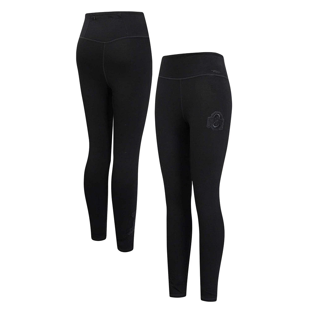 Women's Pro Standard Black Ohio State Buckeyes Neutral Jersey Leggings