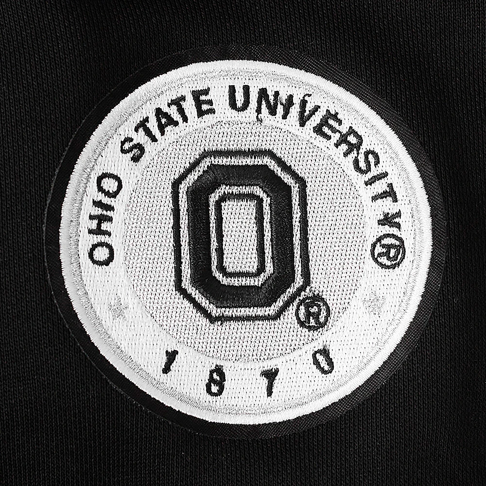 Women's Pro Standard  Black Ohio State Buckeyes Pearl Cropped Pullover Sweatshirt