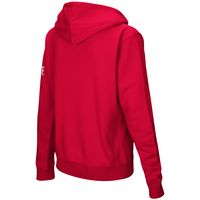 Women's Scarlet Ohio State Buckeyes Arched Name Full-Zip Hoodie