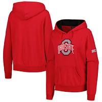 Women's Scarlet Ohio State Buckeyes Big Logo Pullover Hoodie