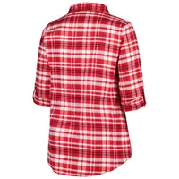 Chemise boutonnée à manches longues Mainstay Scarlet Ohio State Buckeyes pour femme