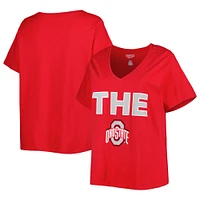 Women's Scarlet Ohio State Buckeyes Plus T-Shirt