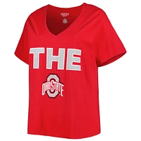 Women's Scarlet Ohio State Buckeyes Plus T-Shirt