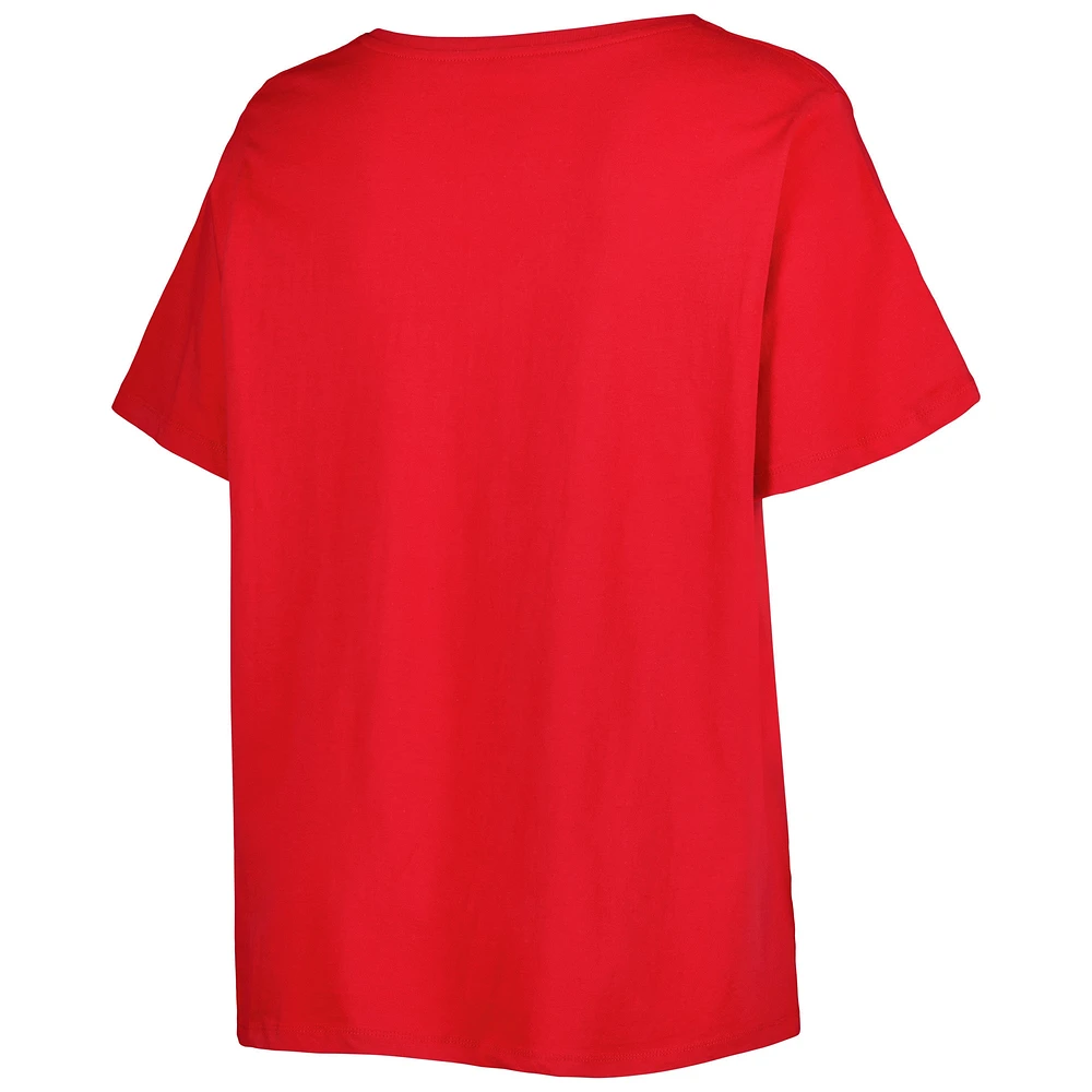 Women's Scarlet Ohio State Buckeyes Plus T-Shirt