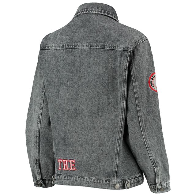 TWC OSU GRIS FEMME PATCHS WC VESTE EN DENIM JACLAD