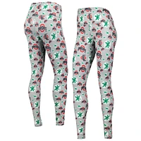 Women's ZooZatz Gray Ohio State Buckeyes Team Stacked Mascot Leggings