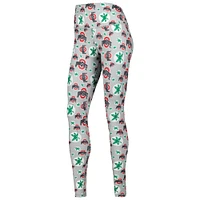 Women's ZooZatz Gray Ohio State Buckeyes Team Stacked Mascot Leggings