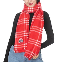 Écharpe de couverture à carreaux ZooZatz Ohio State Buckeyes pour femme