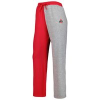 Women's ZooZatz Scarlet/Gray Ohio State Buckeyes Colorblock Cozy Tri-Blend Lounge Pants