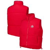 Gilet court zippé ZooZatz Scarlet Ohio State Buckeyes pour femme