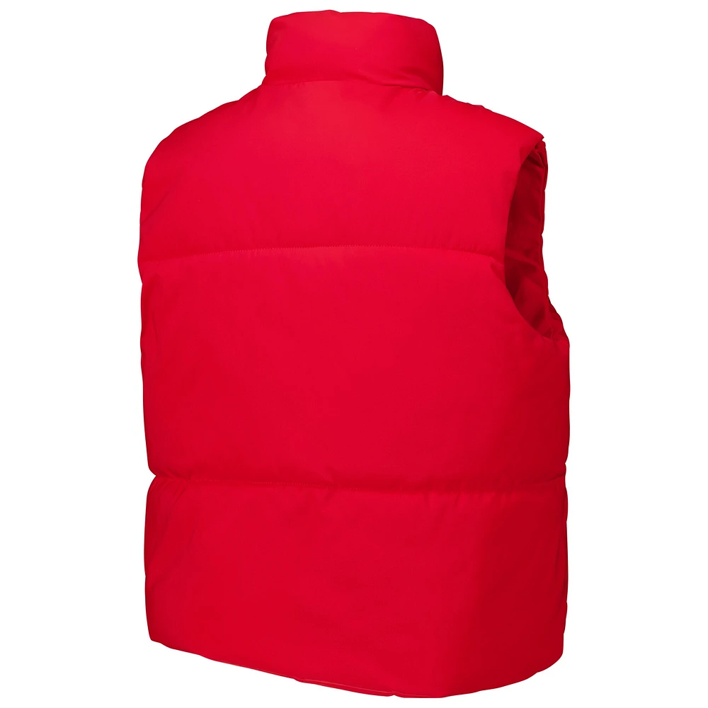 Gilet court zippé ZooZatz Scarlet Ohio State Buckeyes pour femme