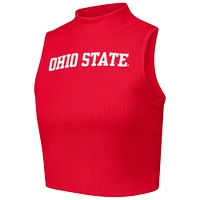 Women's ZooZatz Scarlet Ohio State Buckeyes Cropped Tank Top