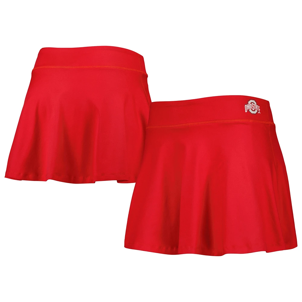 Jupe-short fluide ZooZatz Scarlet Ohio State Buckeyes pour femme