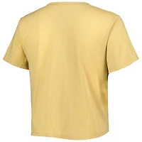 Women's ZooZatz Yellow Ohio State Buckeyes Core Fashion Cropped T-Shirt