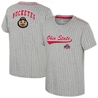 Youth Colosseum  Heather Gray Ohio State Buckeyes Airball Baseball T-Shirt