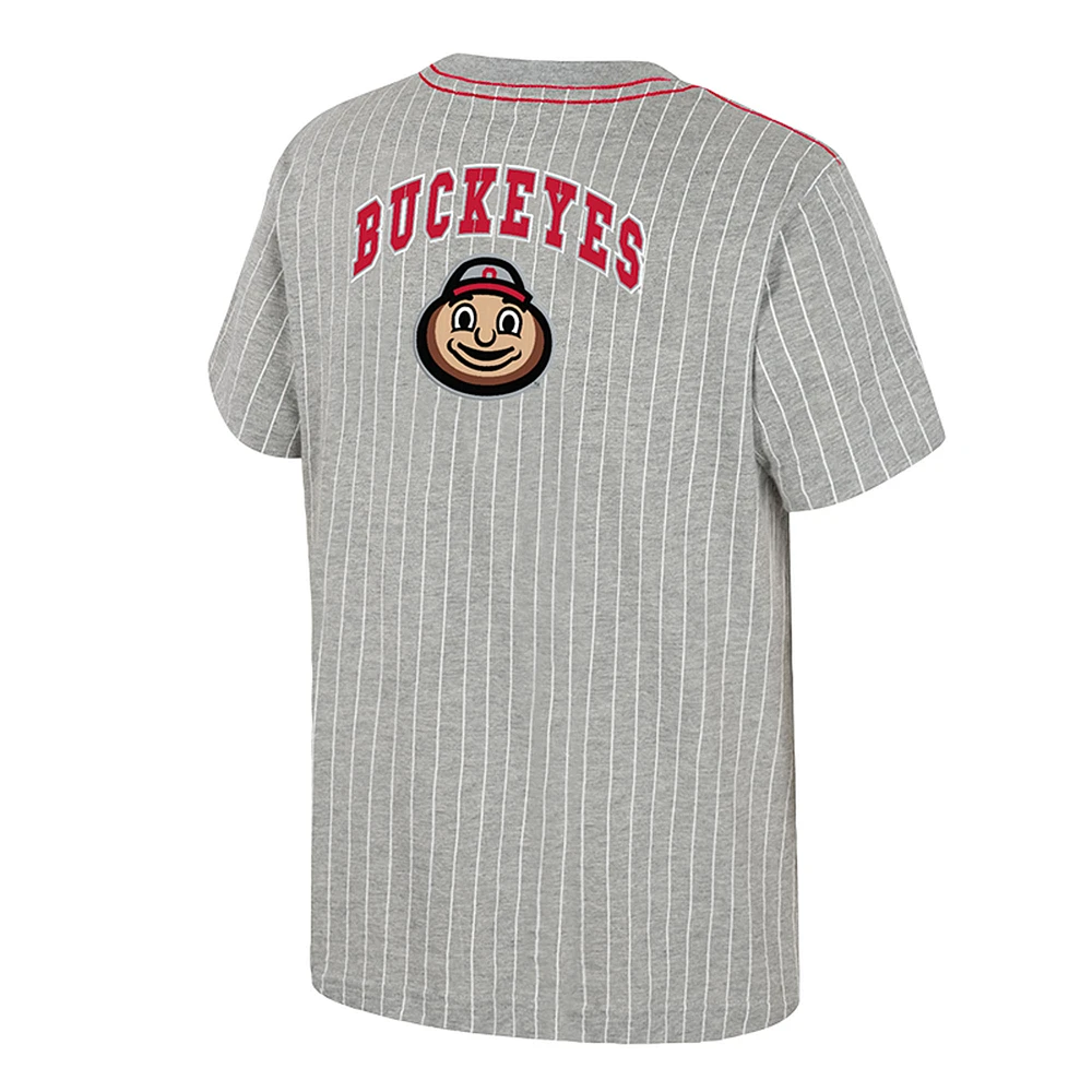 Youth Colosseum  Heather Gray Ohio State Buckeyes Airball Baseball T-Shirt