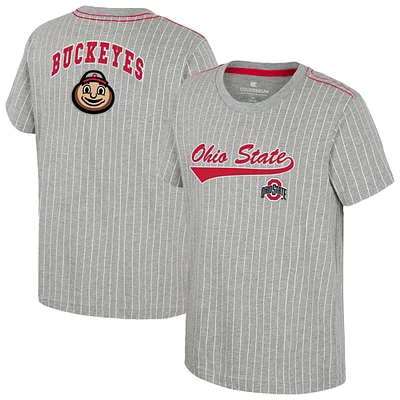 Youth Colosseum  Heather Gray Ohio State Buckeyes Airball Baseball T-Shirt