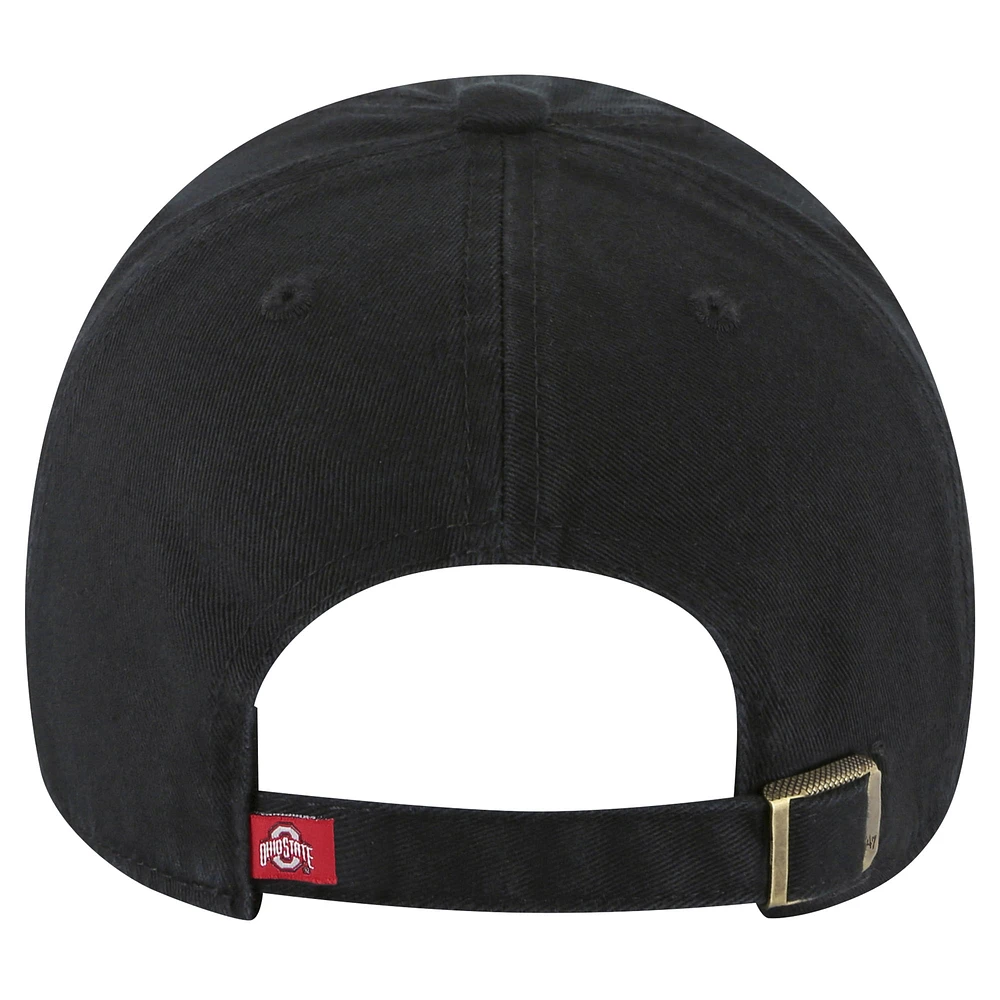 Youth '47 Black Ohio State Buckeyes Clean Up Adjustable Hat