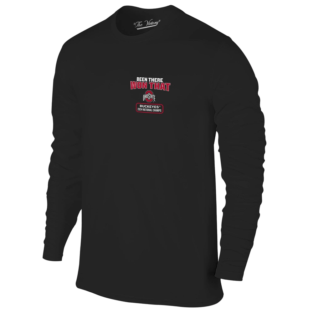 Youth Black Ohio State Buckeyes College Football Playoff 2024 National Champions Tour Long Sleeve T-Shirt