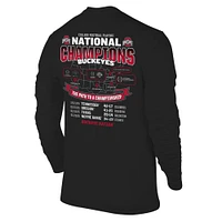 Youth Black Ohio State Buckeyes College Football Playoff 2024 National Champions Tour Long Sleeve T-Shirt