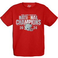 T-shirt bleu 84 Scarlet pour jeunes Ohio State Buckeyes College Football Playoff 2024 National Champions Fall Apart