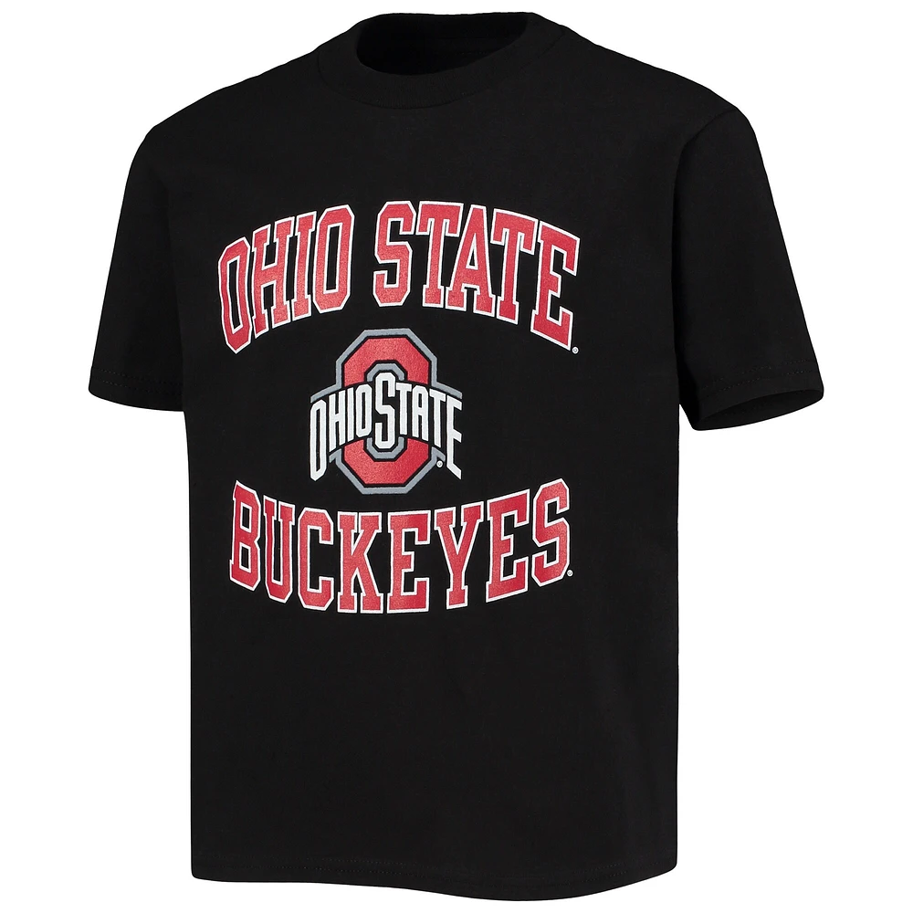 Champion de la jeunesse Ohio State Buckeyes Circling Team Jersey T-shirt noir
