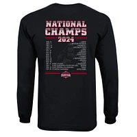 Youth Champion  Black Ohio State Buckeyes College Football Playoff 2024 National Champions Schedule Long Sleeve T-Shirt