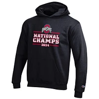 Youth Champion  Black Ohio State Buckeyes College Football Playoff 2024 National Champions Schedule Pullover Hoodie