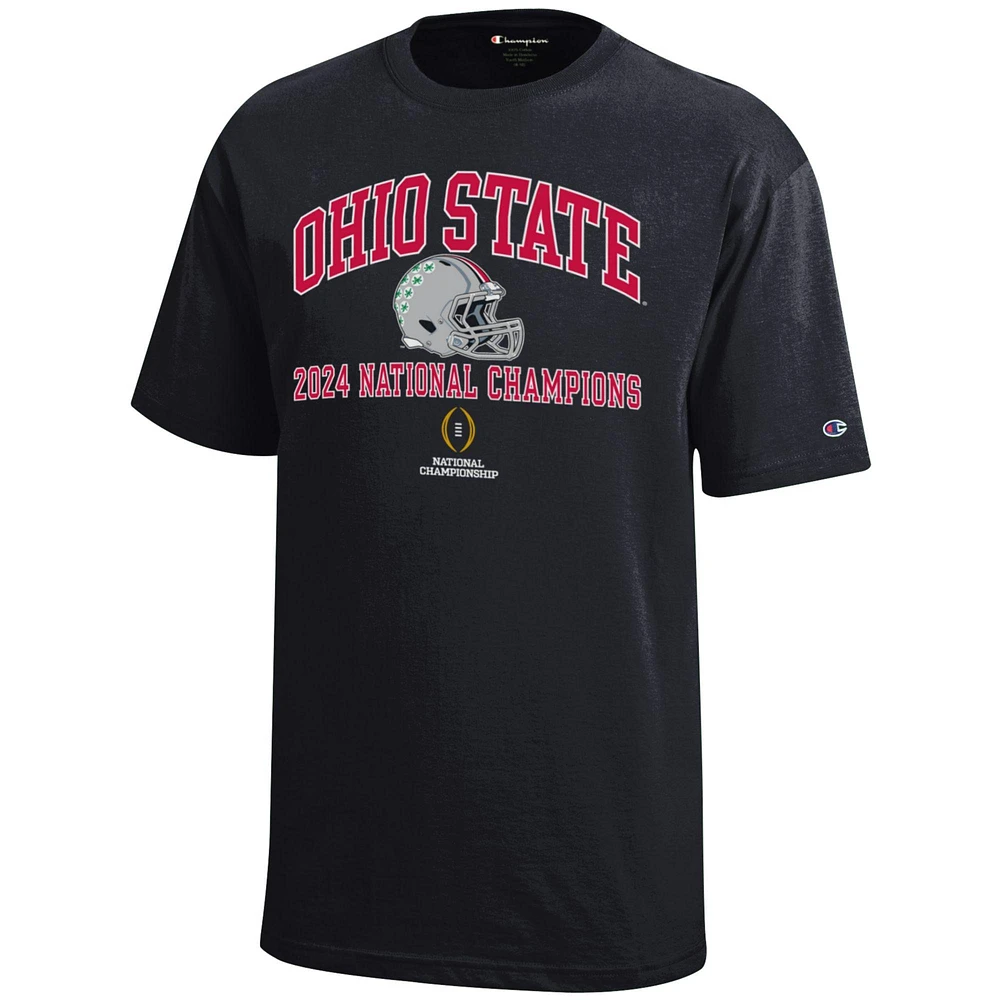 Youth Champion  Black Ohio State Buckeyes College Football Playoff 2024 National Champions T-Shirt