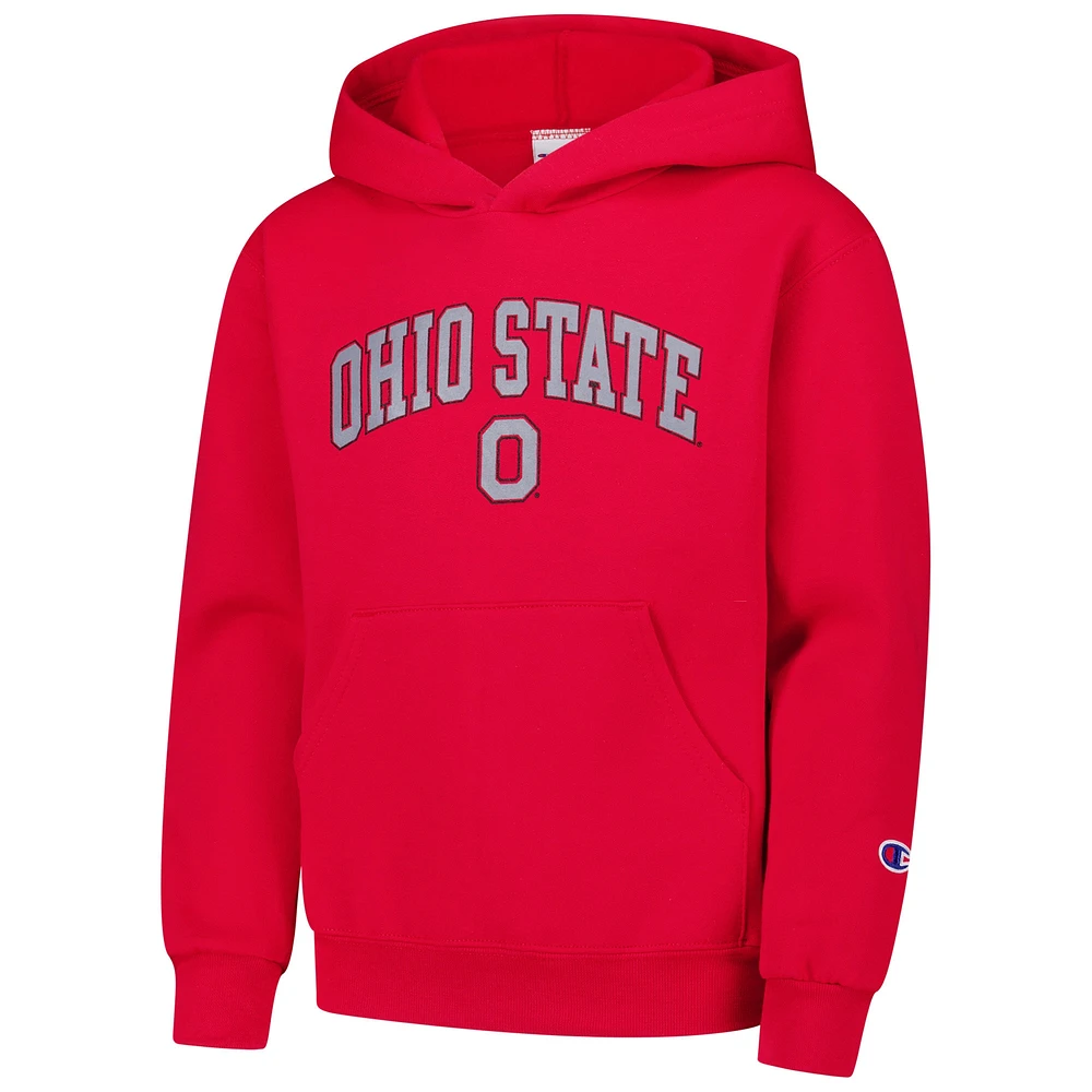 Youth Champion Scarlet Ohio State Buckeyes Campus Pullover Hoodie