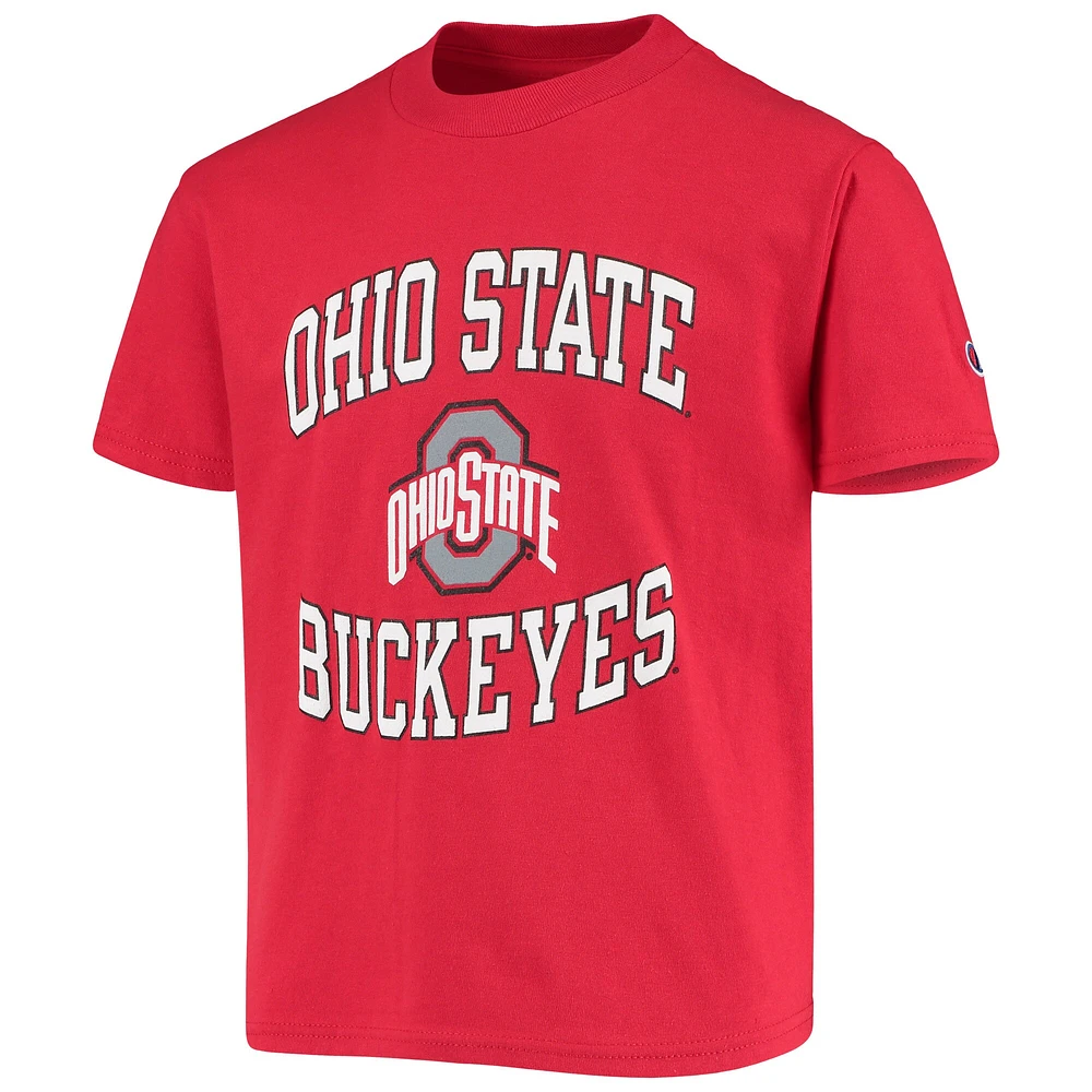 Champion de la jeunesse Scarlet Ohio State Buckeyes Circling Team Jersey T-shirt