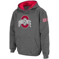 Youth Charcoal Ohio State Buckeyes Big Logo Pullover Hoodie