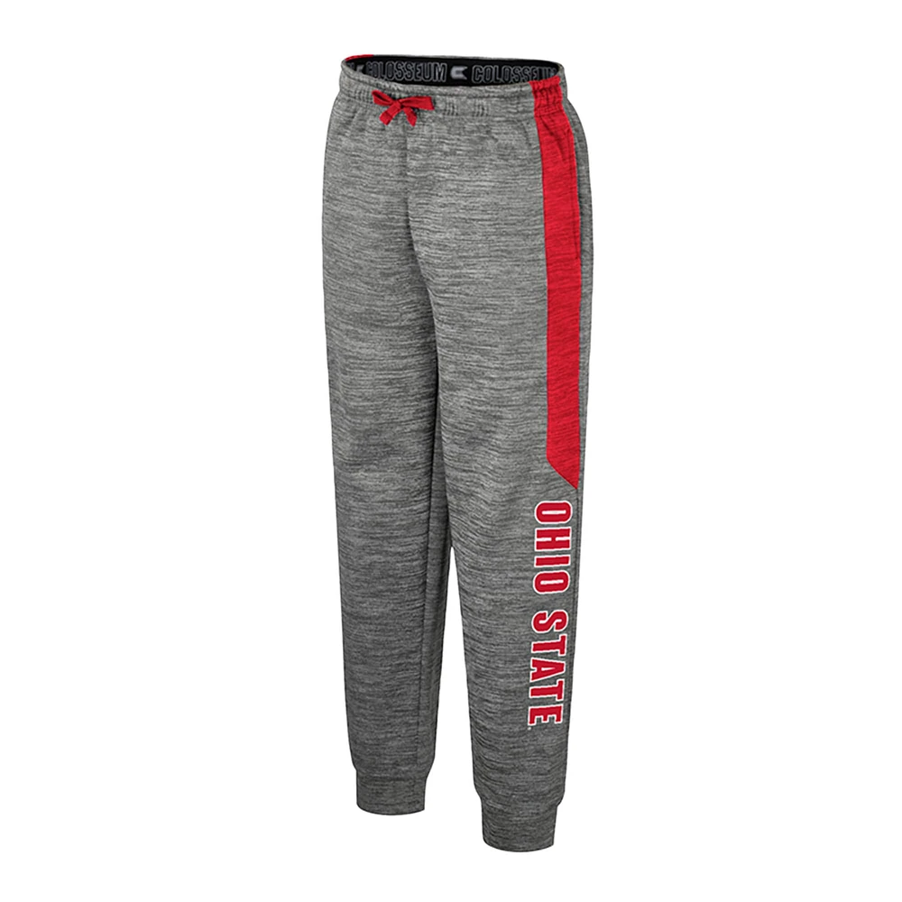 Pantalon polaire gris chiné Colosseum pour jeunes Ohio State Buckeyes