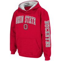 Youth Colosseum Scarlet Ohio State Buckeyes 2-Hit Pullover Hoodie