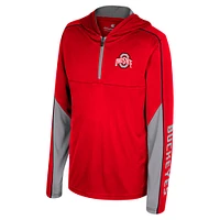 Youth Colosseum Scarlet Ohio State Buckeyes Hansel Quarter-Zip Hoodie