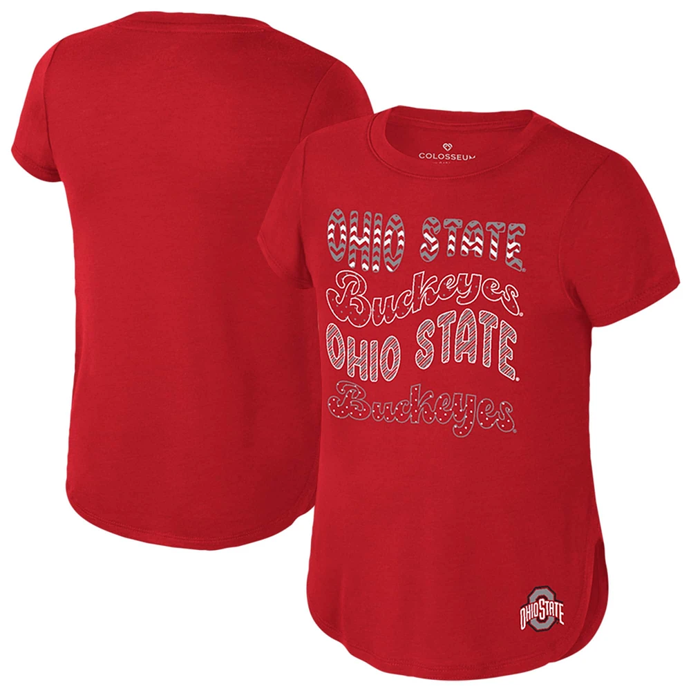 Youth Colosseum Scarlet Ohio State Buckeyes Rogan T-Shirt