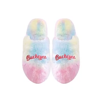 Youth FOCO Ohio State Buckeyes Rainbow Script Slippers