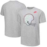 T-shirt pour casque Nike Ohio State Buckeyes gris chiné jeune