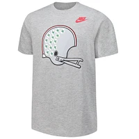 T-shirt pour casque Nike Ohio State Buckeyes gris chiné jeune