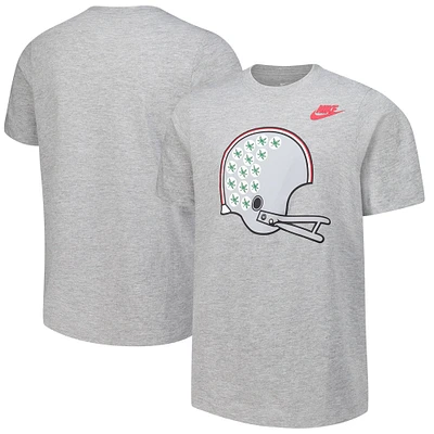 T-shirt pour casque Nike Ohio State Buckeyes gris chiné jeune