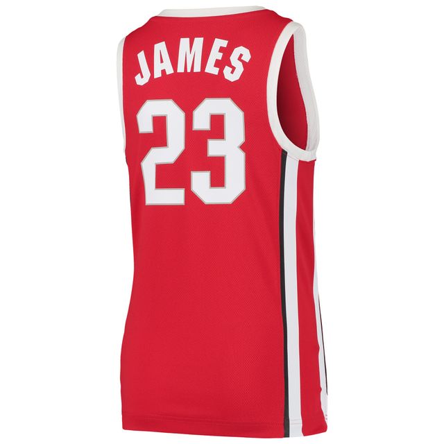 Maillot de basket-ball réplique Nike LeBron James Scarlet pour jeunes Ohio State Buckeyes